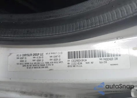 2014 Dodge Avenger Se из США, поврежденный, VIN 1C3CDZAB2EN184104